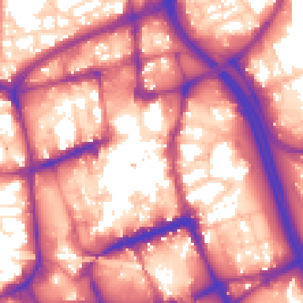 Daytime road noise heatmap for BL1 1DD
