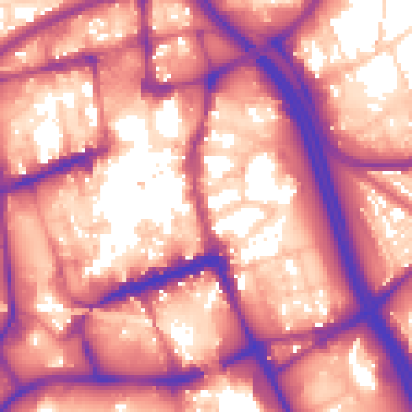 Daytime road noise heatmap for BL1 1DR