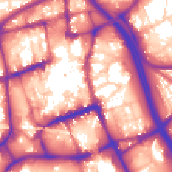 Daytime road noise heatmap for BL1 1DW