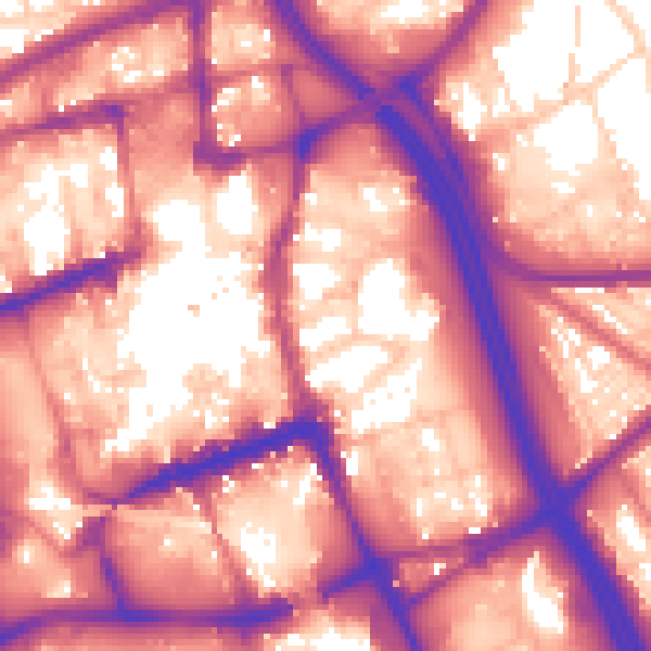 Daytime road noise heatmap for BL1 1DY