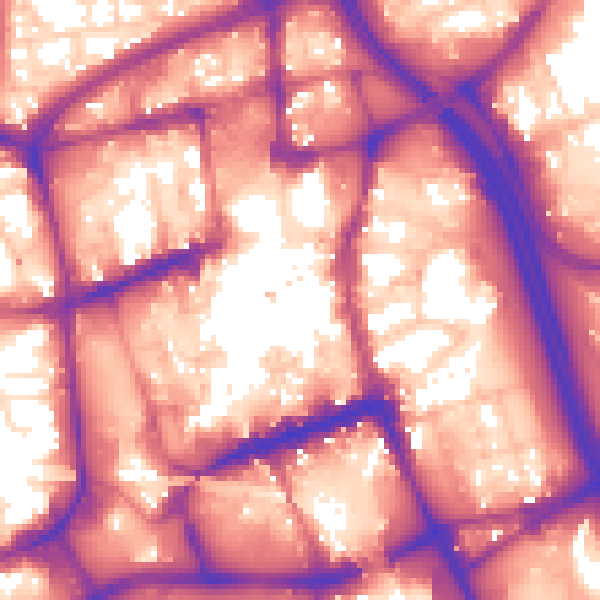 Daytime road noise heatmap for BL1 1EA