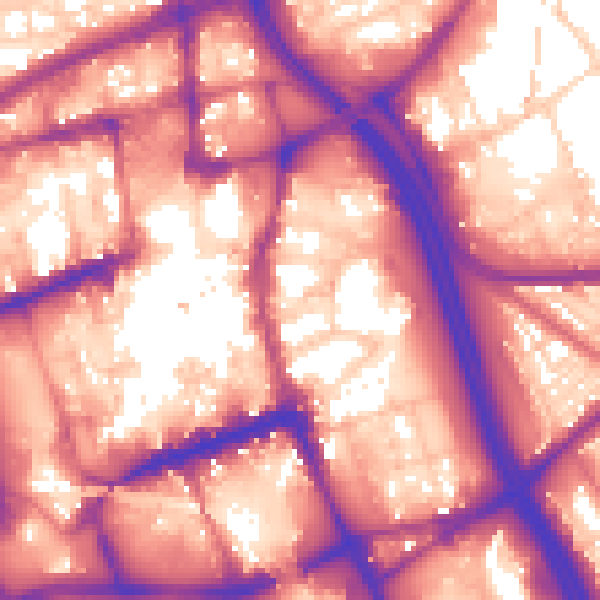 Daytime road noise heatmap for BL1 1EJ