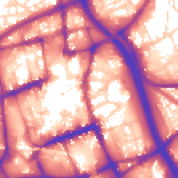 Daytime road noise heatmap for BL1 1EL
