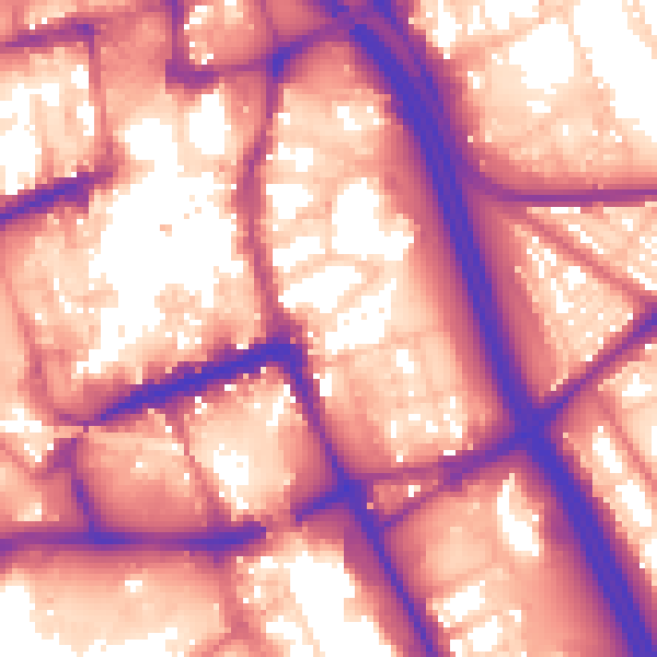 Daytime road noise heatmap for BL1 1ES