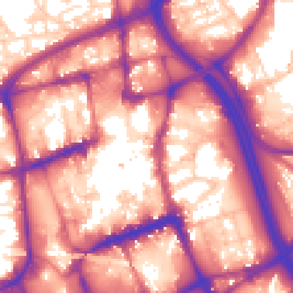 Daytime road noise heatmap for BL1 1HH