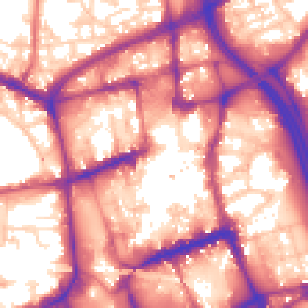 Daytime road noise heatmap for BL1 1HQ