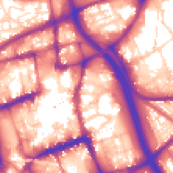Daytime road noise heatmap for BL1 1HR