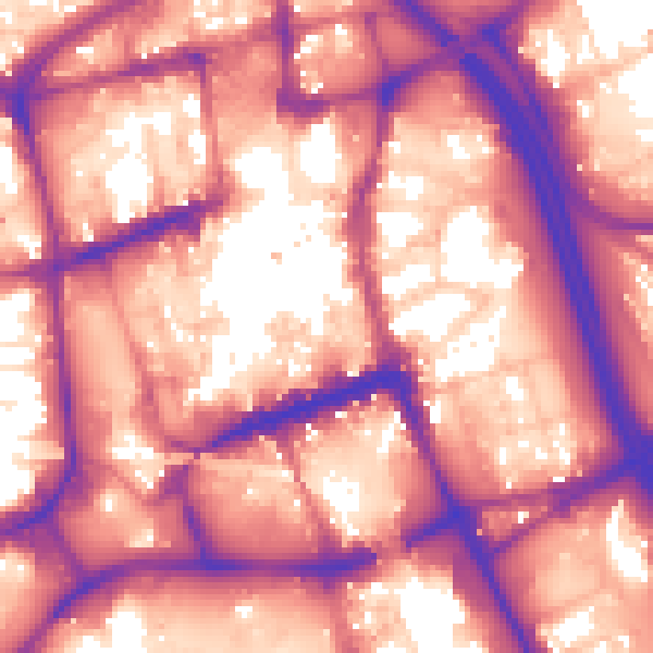 Daytime road noise heatmap for BL1 1JL
