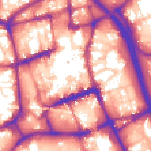 Daytime road noise heatmap for BL1 1JZ