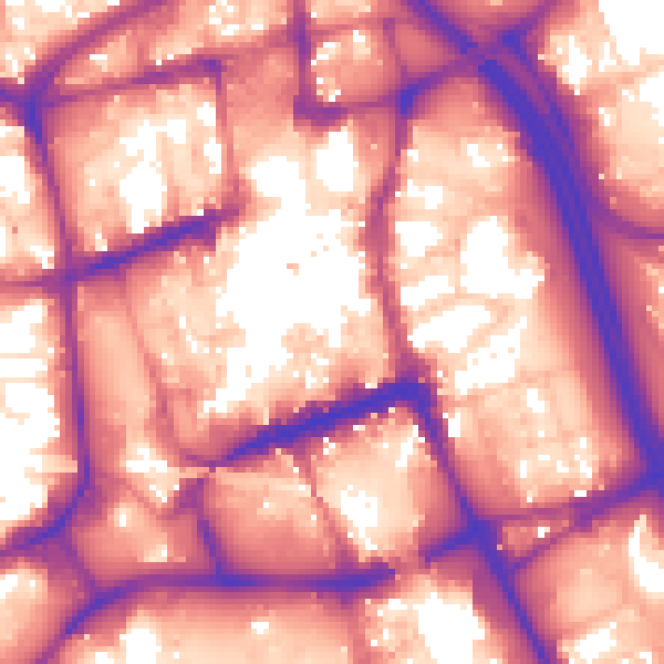 Daytime road noise heatmap for BL1 1LD