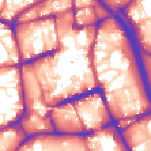 Daytime road noise heatmap for BL1 1LF