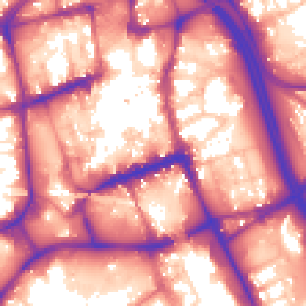 Daytime road noise heatmap for BL1 1LN