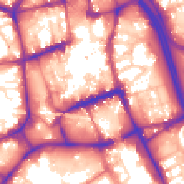 Daytime road noise heatmap for BL1 1LS