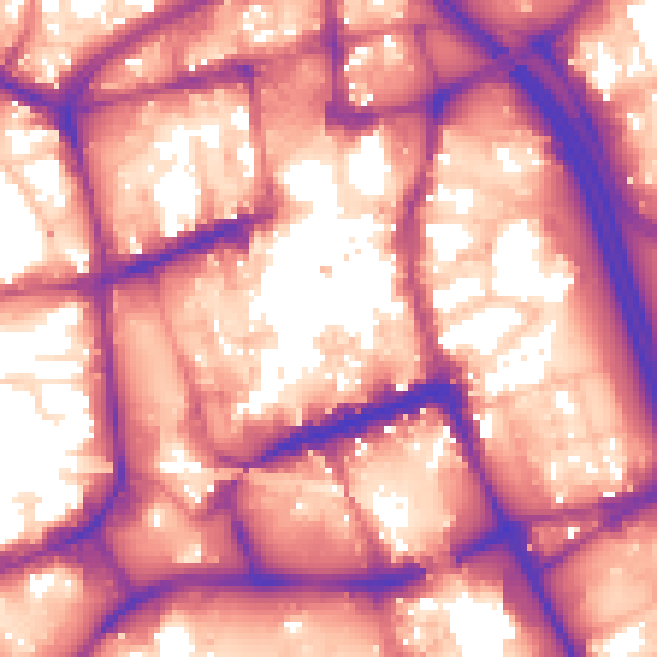 Daytime road noise heatmap for BL1 1LT
