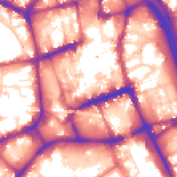 Daytime road noise heatmap for BL1 1NB