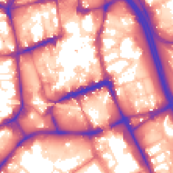 Daytime road noise heatmap for BL1 1NH