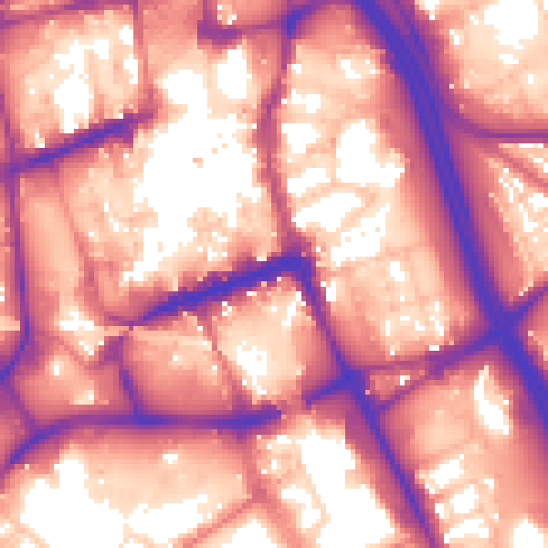 Daytime road noise heatmap for BL1 1NR