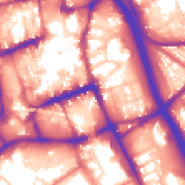 Daytime road noise heatmap for BL1 1NT