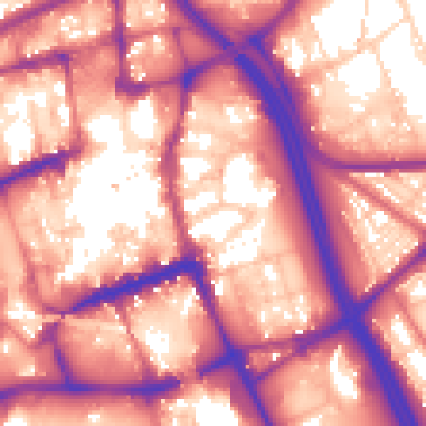 Daytime road noise heatmap for BL1 1PP
