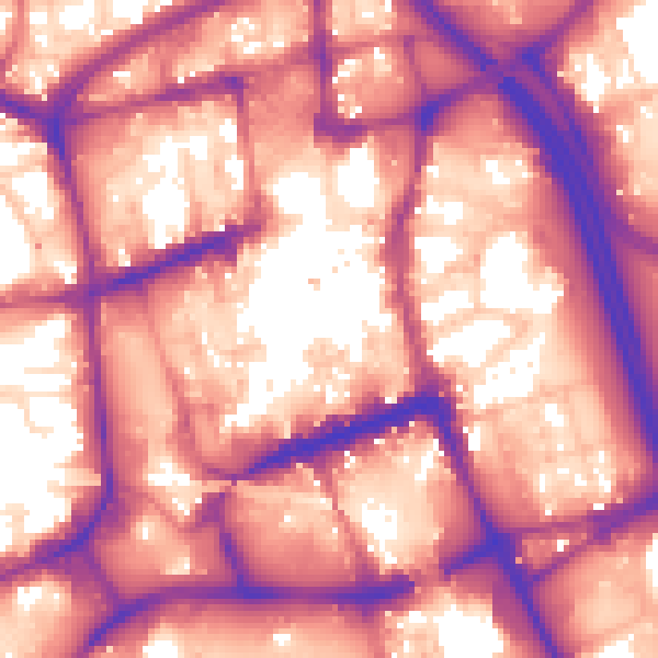 Daytime road noise heatmap for BL1 1RS