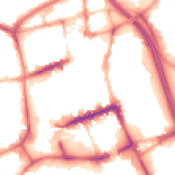 Night-time road noise heatmap for BL1 1RS