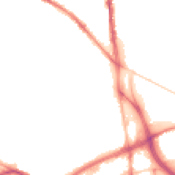 Night-time road noise heatmap for BL1 2HT