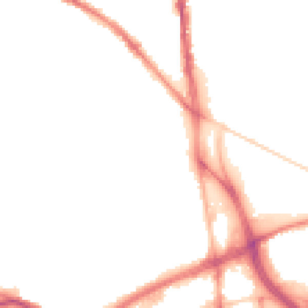 Night-time road noise heatmap for BL1 2JG
