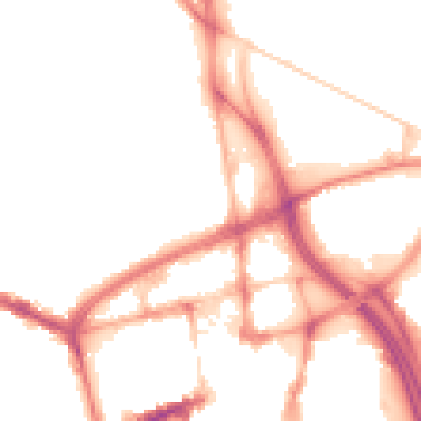 Night-time road noise heatmap for BL1 2JP