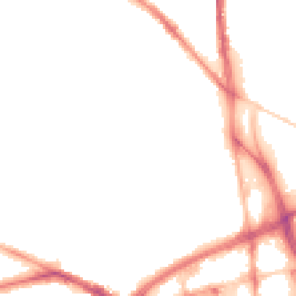 Night-time road noise heatmap for BL1 2JY