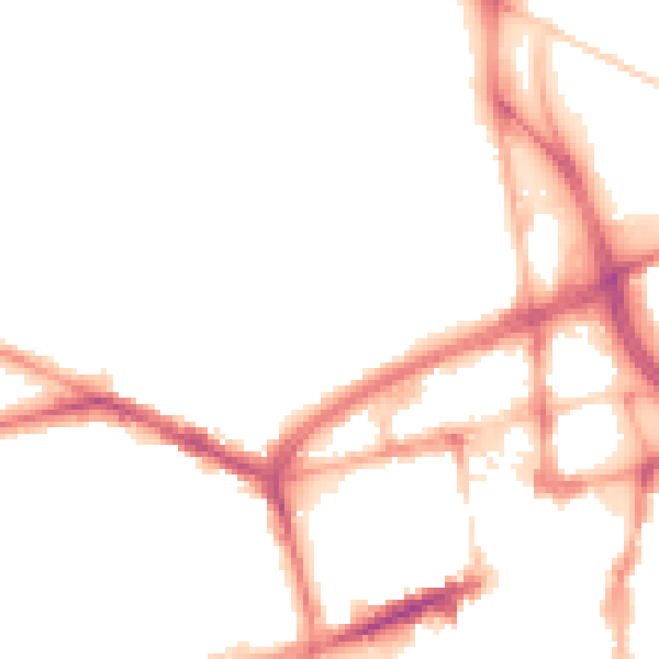 Night-time road noise heatmap for BL1 2LL
