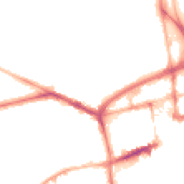 Night-time road noise heatmap for BL1 2XP
