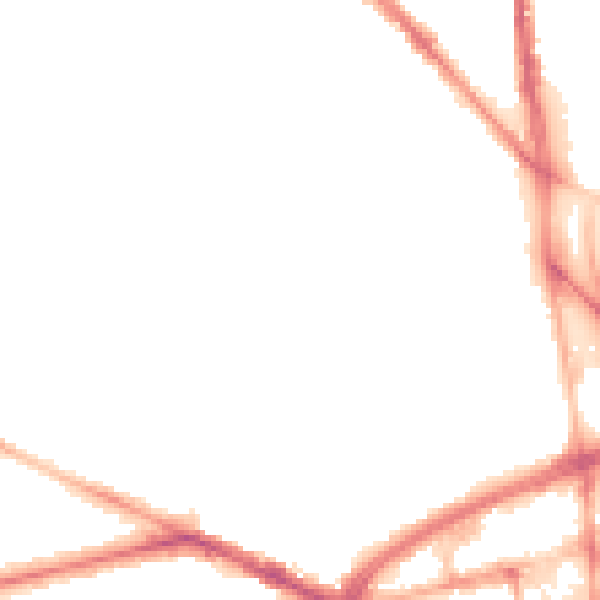 Night-time road noise heatmap for BL1 2XQ
