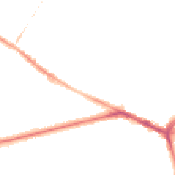 Night-time road noise heatmap for BL1 3AL
