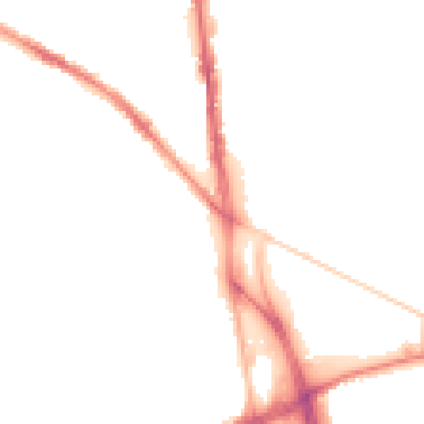 Night-time road noise heatmap for BL1 3SJ