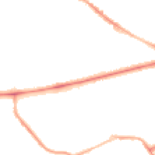Night-time road noise heatmap for BL1 4DH