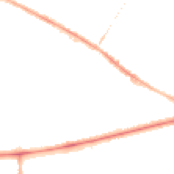 Night-time road noise heatmap for BL1 4HL