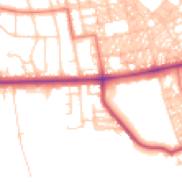 Daytime road noise heatmap for BL1 4NA