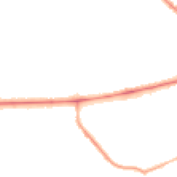 Night-time road noise heatmap for BL1 4PD