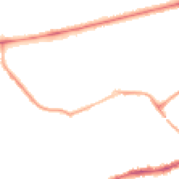 Night-time road noise heatmap for BL1 4RS