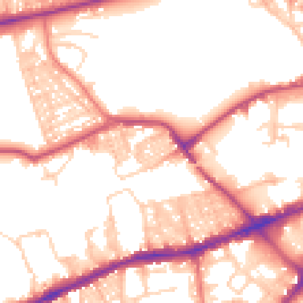 Daytime road noise heatmap for BL1 4SQ