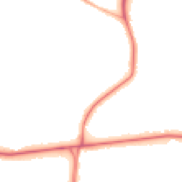 Night-time road noise heatmap for BL1 5BL