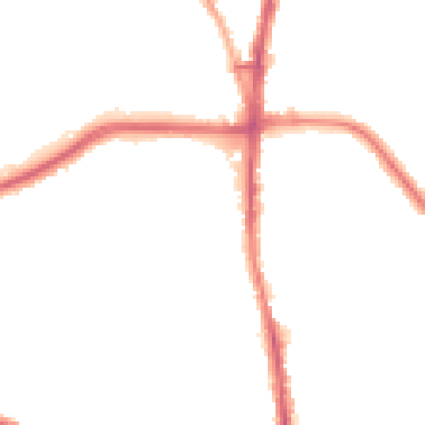 Night-time road noise heatmap for BL1 6FY