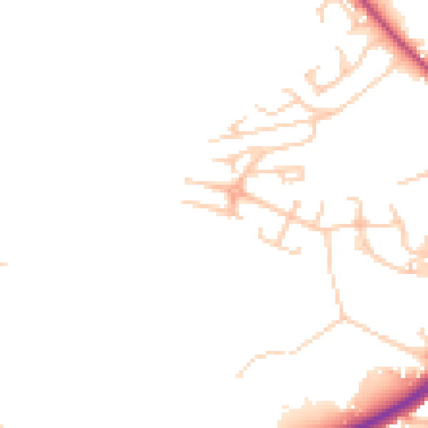 Daytime road noise heatmap for BL1 6QY