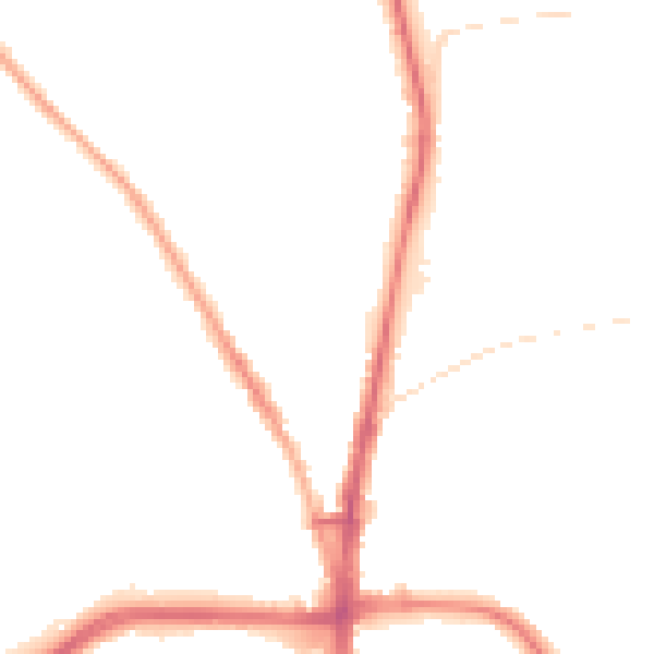 Night-time road noise heatmap for BL1 7JE