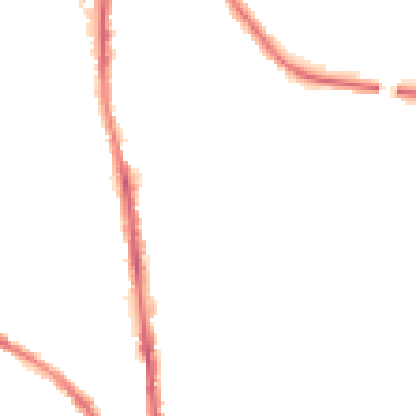 Night-time road noise heatmap for BL1 8LL