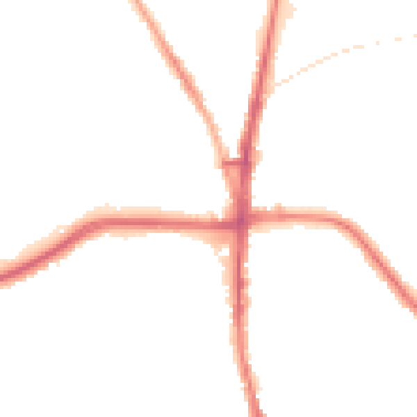Night-time road noise heatmap for BL1 8NP