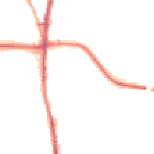 Night-time road noise heatmap for BL1 8QB