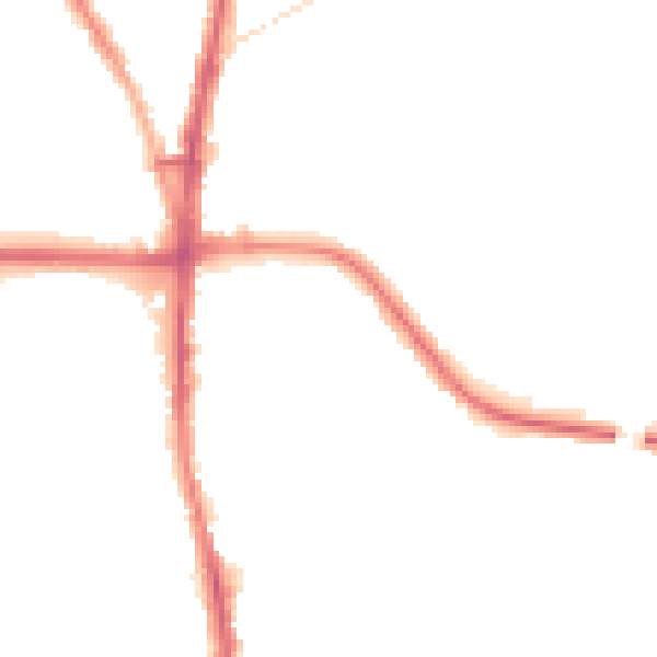 Night-time road noise heatmap for BL1 8QD