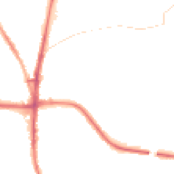 Night-time road noise heatmap for BL1 8TF