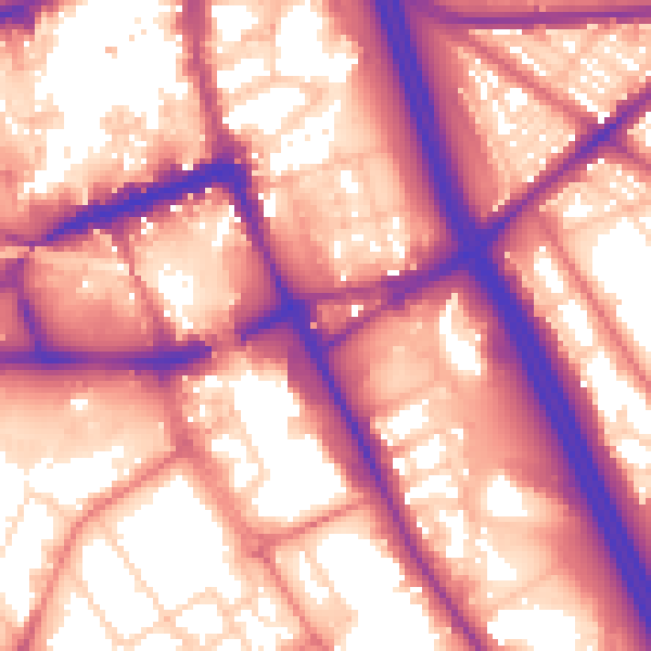 Daytime road noise heatmap for BL2 1EH